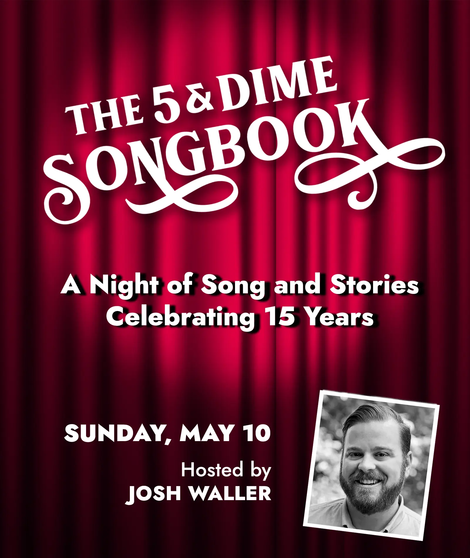 Poster for The 5 & Dime Songbook fundraiser